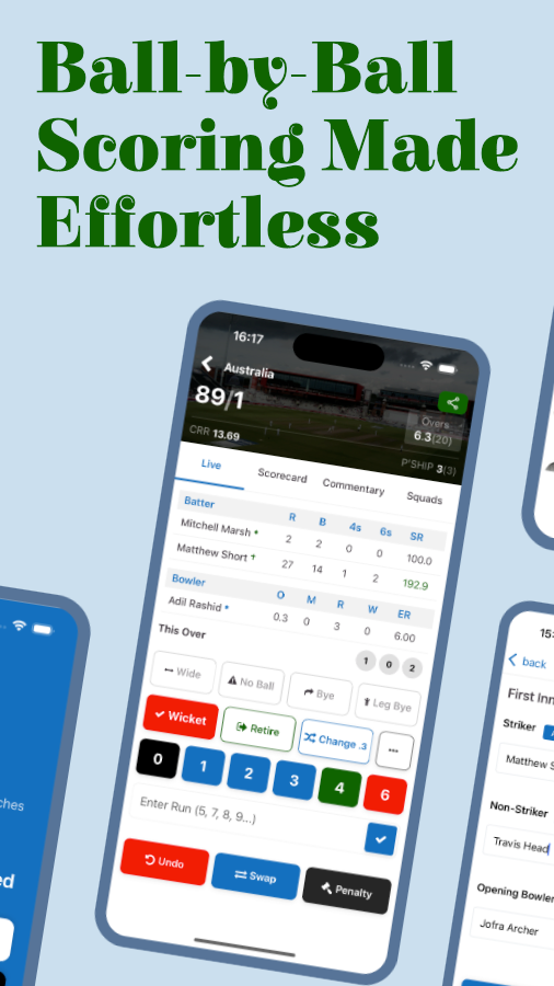 Cricket Scoring - Digital Scorebook
